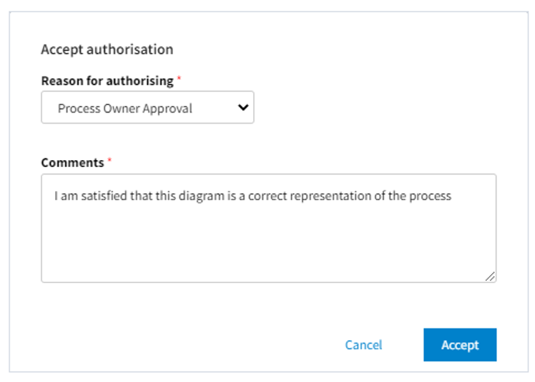 A screenshot of accepting authorisation in Nimbus