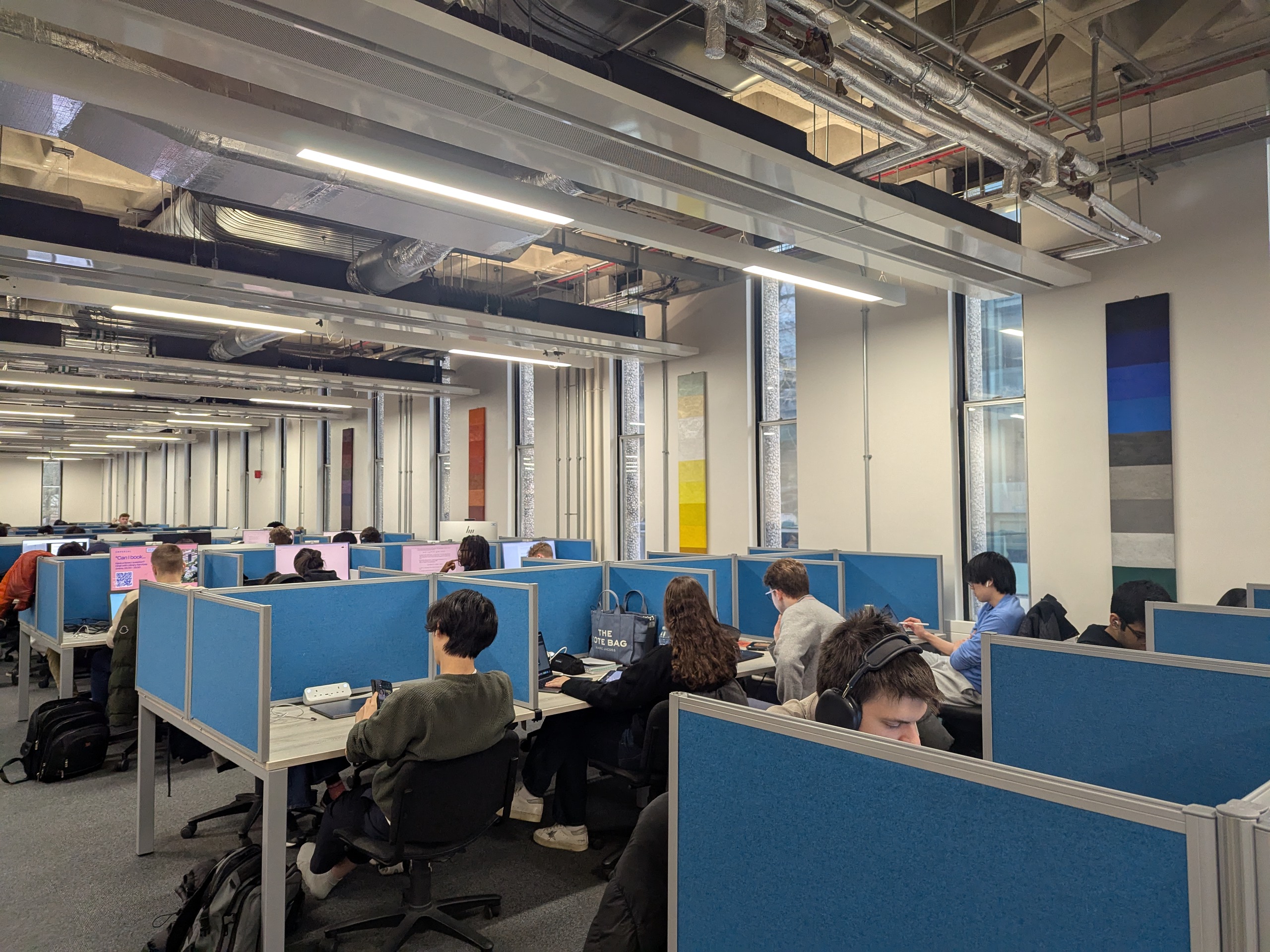 Level 2 of the Abdus Salam Library showing Bob Brighton's artwork