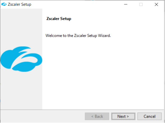 Screenshot for installing Zscaler on a Windows device