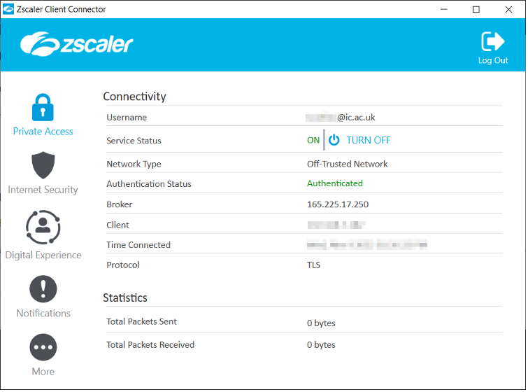 Screenshot for installing Zscaler on a Windows device