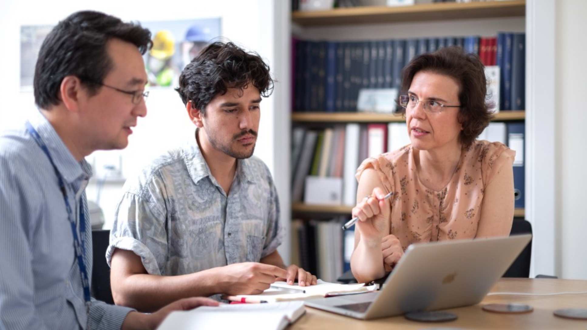 Professor Anna Korre, pictured with team members Dr Zhenggang Nie and Ernesto Santibanez