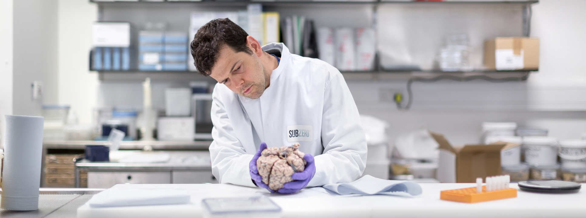 Dr David Owen in the Brain Bank