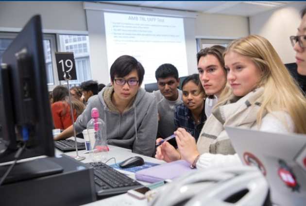 Photograph of students in a team-based learning session