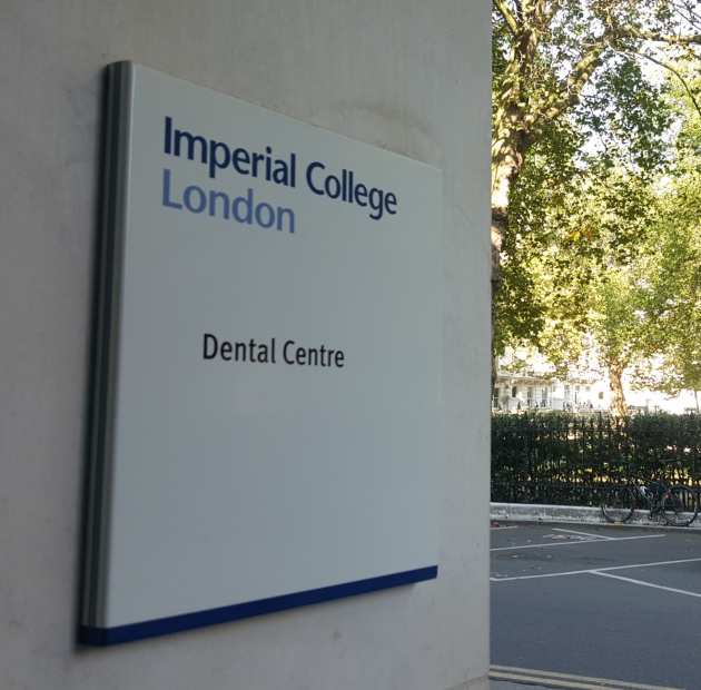Imperial College Dental Centre sign