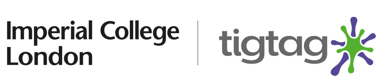 Imperial College Logo next to Tigtag logo