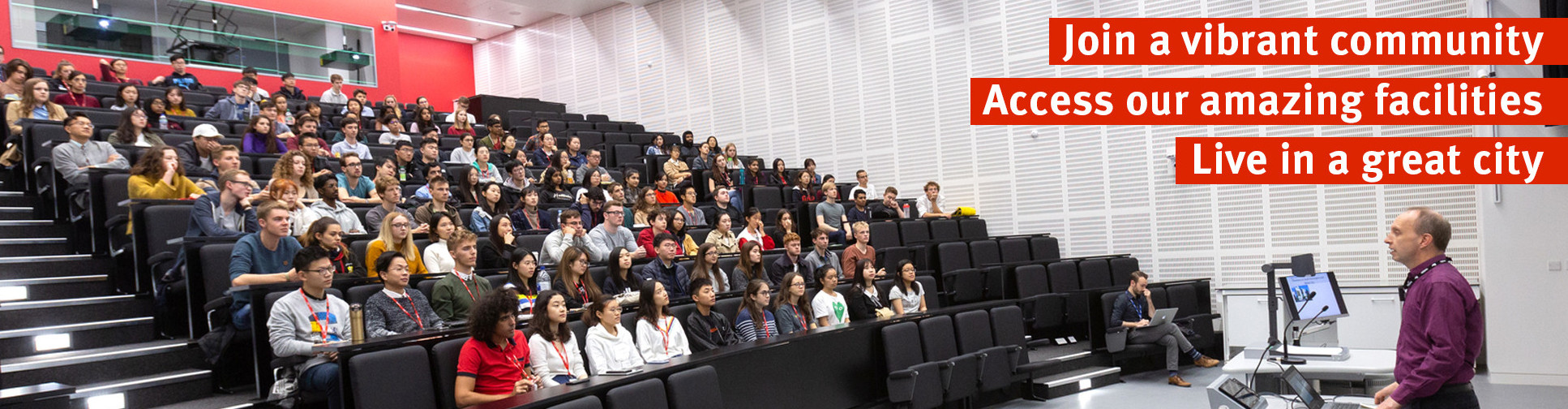 Students in a lecture theatre